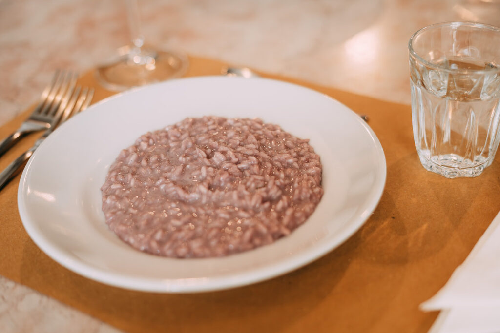 Piatto di risotto all'Amarone